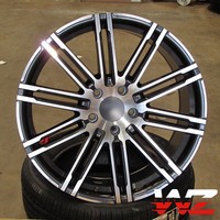 21 10 Spoke Gunmetal Machined Staggered Wheels Fits Porsche Macan S Gts Turbo 21 10 Spoke Gunmetal Machined Staggered Wheels Fits Porsche Macan S Gts Turbo
