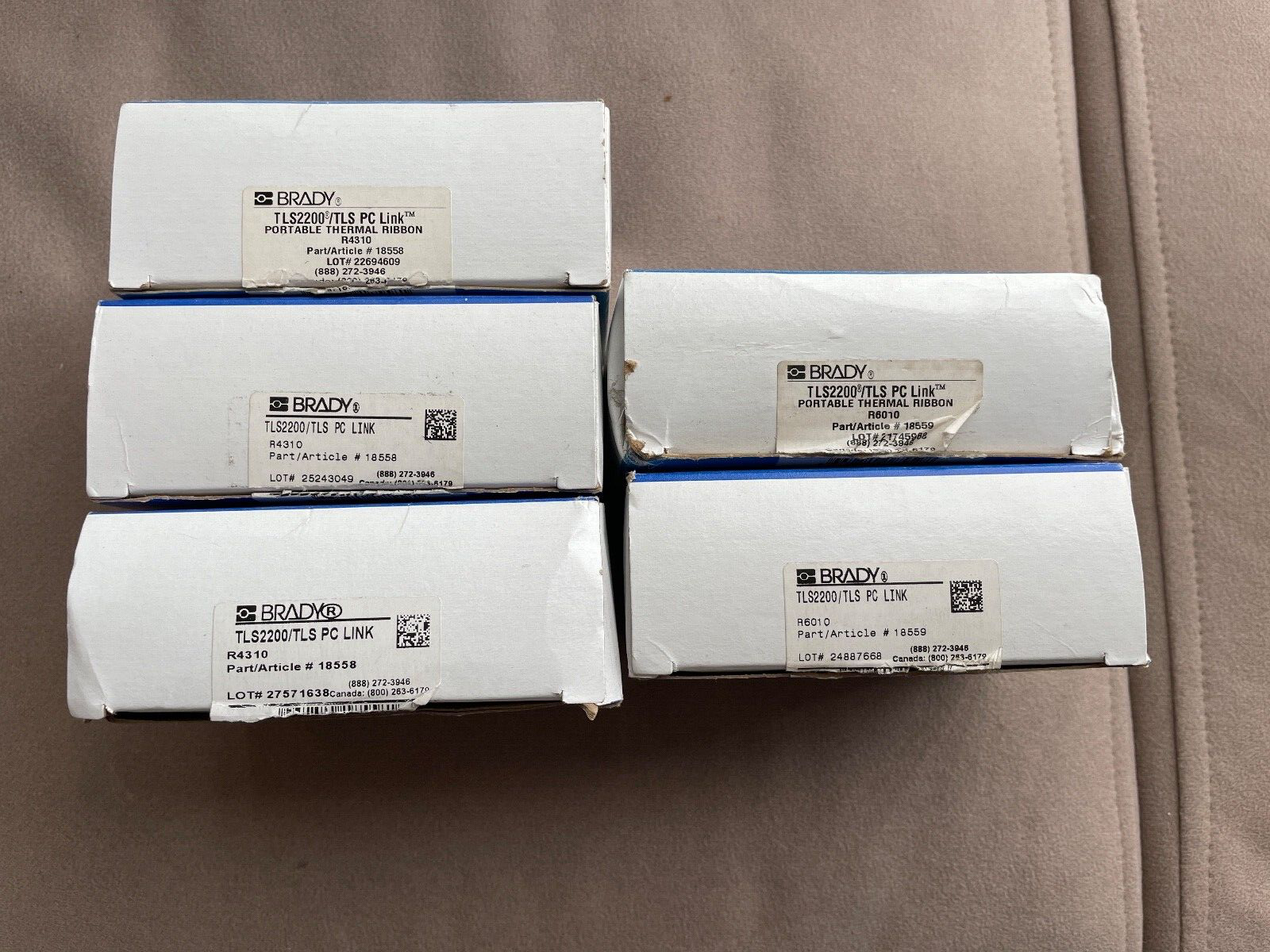 Brady TLS2200 Portable Thermal Ribbon R4310 18558 R6010 18559 ...