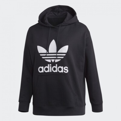 Adidas Originals Trefoil Hoodie ÜBERGRÖSSE (4X) Schwarz UVP 55  Brandneu GD2378