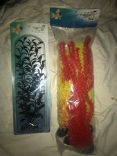 Imagitarium Aquatic Colorful Plants Red Yellow 4 Pack  Green Single Pack New