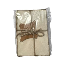 Handmade Paper Pack 25+ Sheets 6"x4" Light Milky Coffee Color