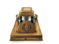 VINTAGE METAL ART'S CO ROCHESTERNY GENUINE BRONZE INK WELL