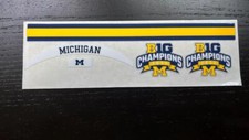 Michigan Wolverines Big 10 - 2022 Champions Mini Football Helmet Decal Set