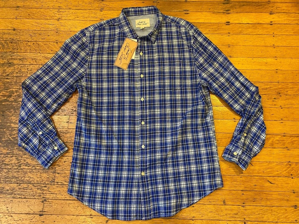 NWT Just a Cheap Shirt 100% Cotton Button Front Shirt Men's Large Plaid MSRP $69 - Image 2 of 4