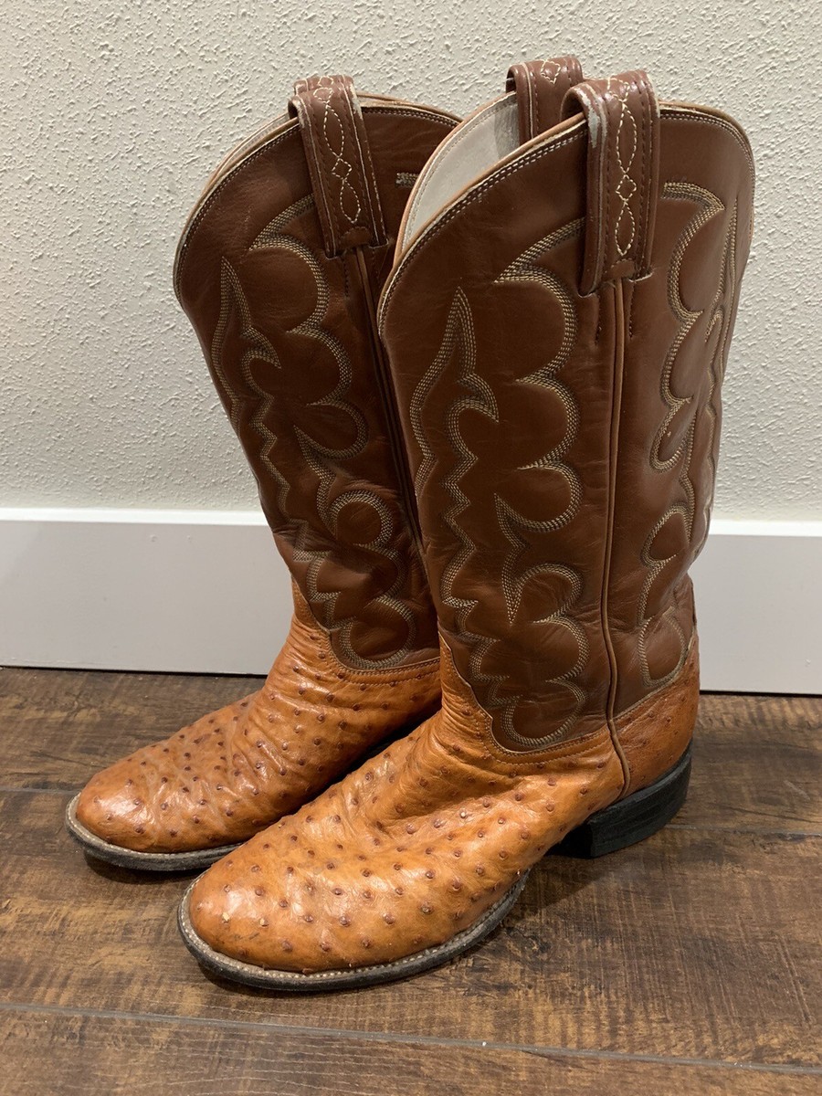 Tony Lama 8238 El Rey Full Quill Ostrich Cowboy Boots Mens  display picture 1