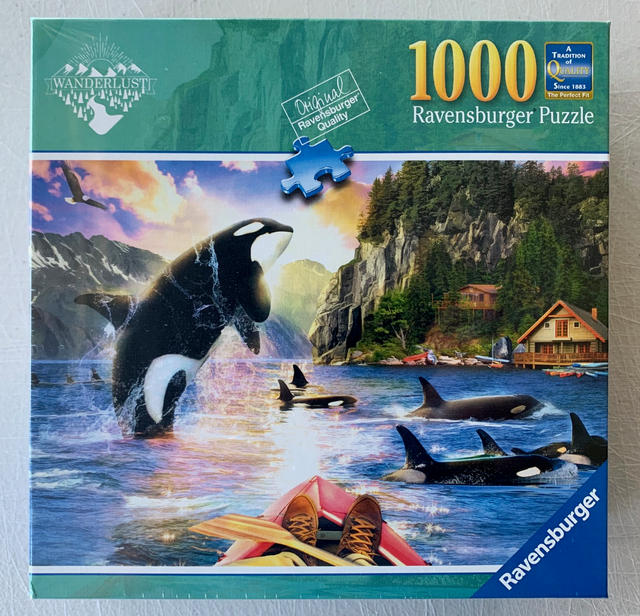 CLOSE ENCOUNTERS School Of Killer Whales 1000 Piece Puzzle 