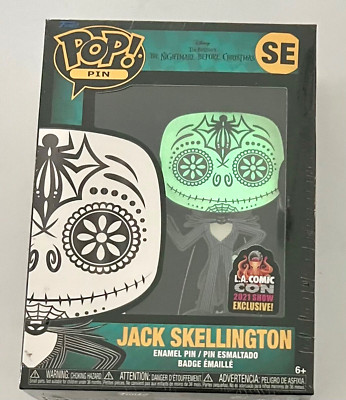 LA Comic Con 2021 Exclusive Funko Pop Jack Skellington Show Exclusive Glow Pin