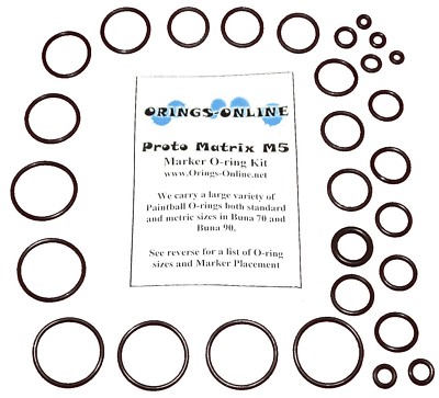 Proto Matrix M5 Paintball Marker O-ring Oring Kit x 4 rebuilds / kits
