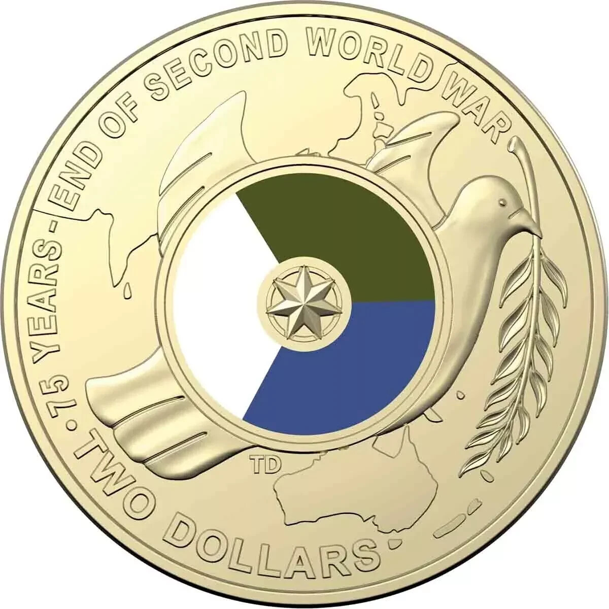 75 Years End of WW2 2nd World War 2020 75th Anniversary $2 Two