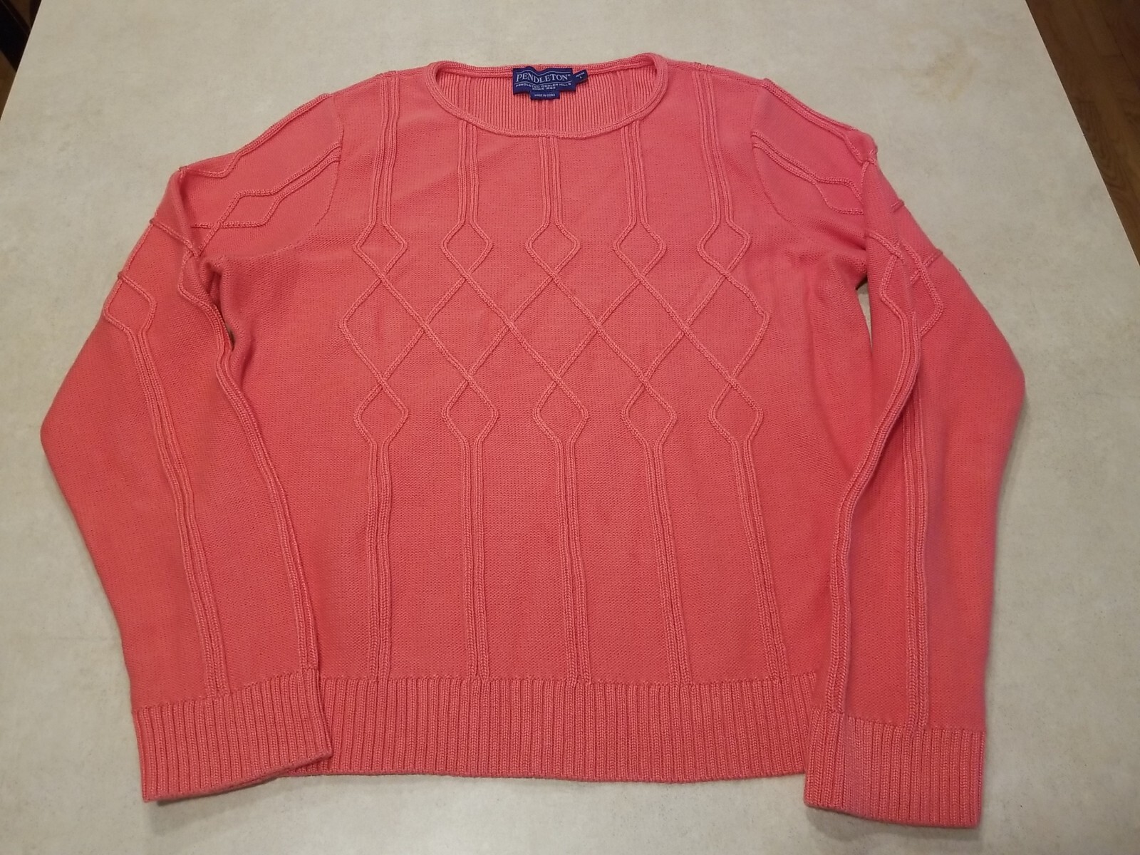 Pendleton Petite Large Cable Knit Long Sleeve Swe… - image 1