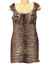 ELIE TAHARI 10 WOMEN'S CHOCOLATE ANIMAL PRINT SLEEVELESS JORDANA DRESS NEW + TAG