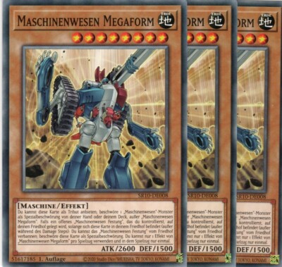 yugioh 3x Maschinenwesen Megaform SR10-DE008 COMMON 1AUFLAGE DEUTSCH