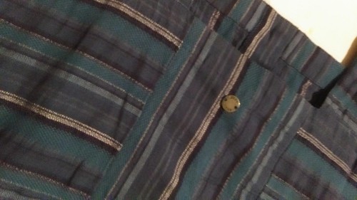 Roxy Blue Cotton Striped Button-Up Sundress Mini Dress XS T1119 - Picture 3 of 7