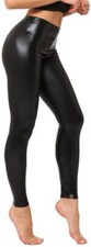 Girls Ladies Shiny Metallic Print Disco Pants Leggings Ladies for Sports, Party