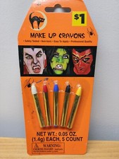 NEW Halloween Make Up Crayons 5 Count Easy To Apply Safety Tested Non-Toxic