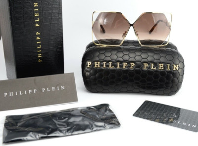 PHILIPP PLEIN Sonnenbrille WES0063 Col. G6WA Cat. 2 Gold Skull Fancy Hexagon