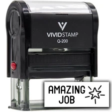 Vivid Stamp Amazing Job Self Inking Rubber Stamp