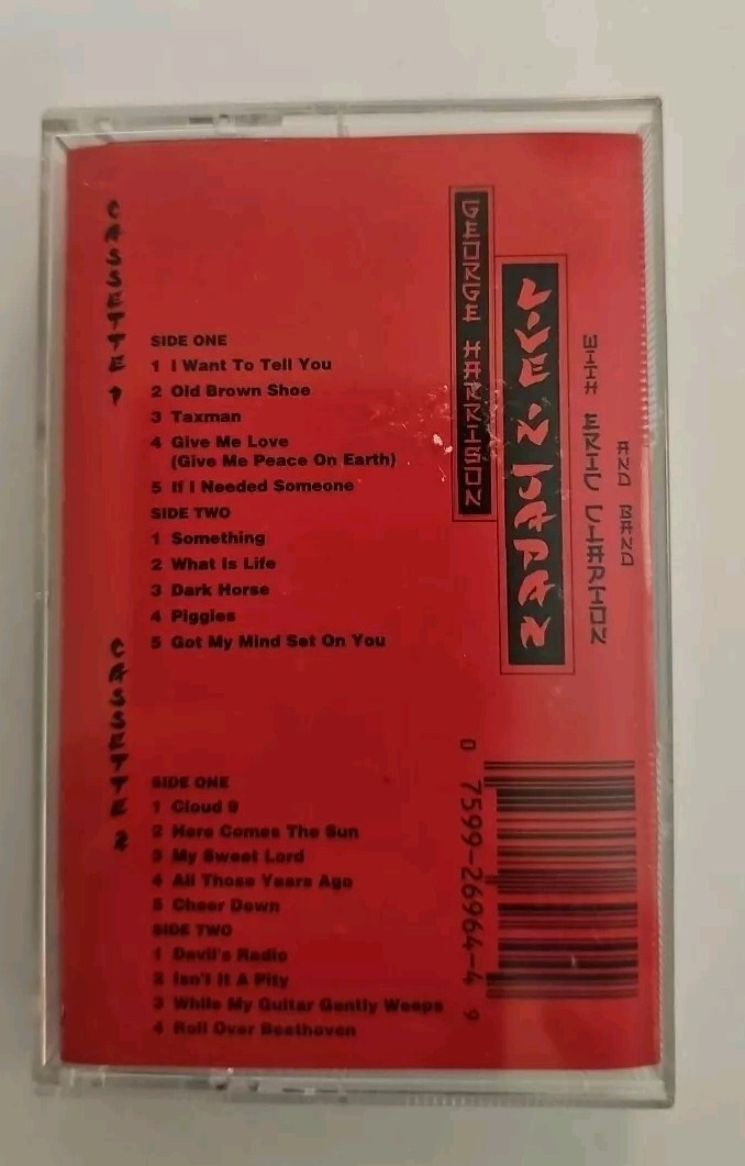 George Harrison - Live In Japan Tape #2 Cassette EX / EX Warner