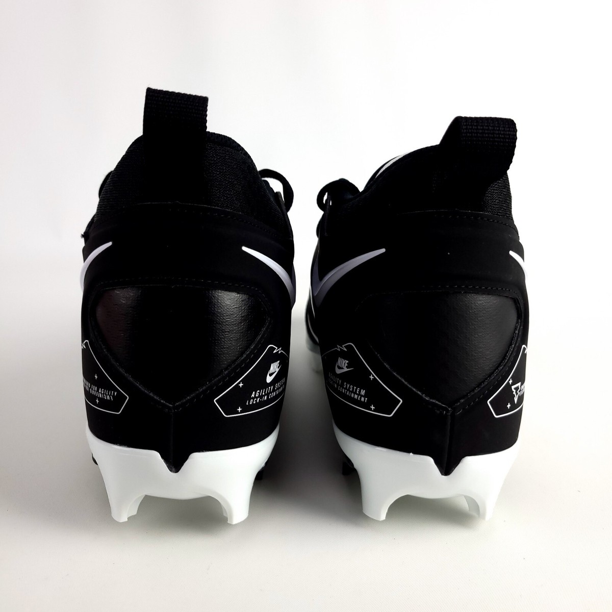 New Nike Alpha Menace Pro 3 Mid Black Football Cleats CT6649  display picture 2