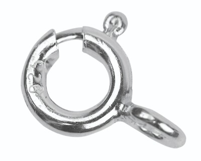 Sterling Silber Feder Ring Bolt Ring Offene Endverschluss 5Mm 6Mm 7Mm 8Mm 925