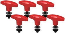 GPCA - GP Anchor, Quick-Release Tie Down Anchor Thumbscrew, Bolts Set Red, 6