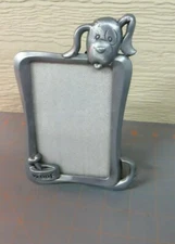 Silver Doggie Frame picture photo dog lovers estate find gift unusual cute ZI