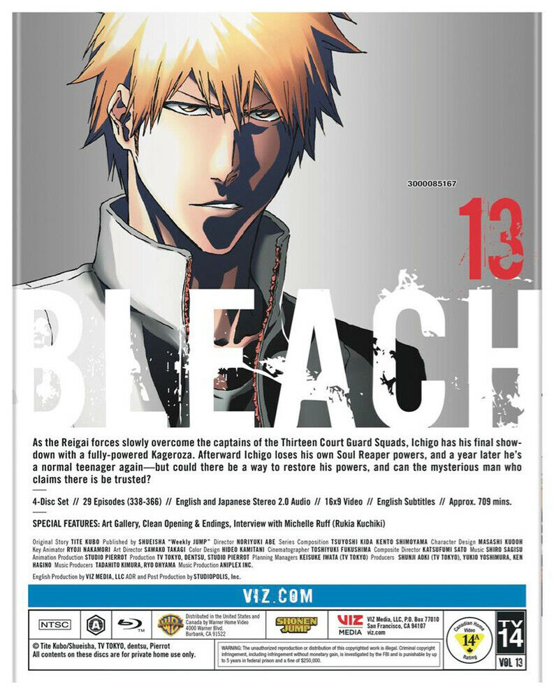 Bleach Set 13 BLURAY (Eps #338-366)