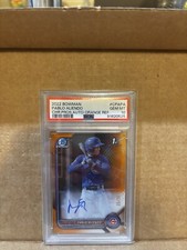 2022 Bowman Chrome Pablo Aliendo auto orange refractor /25 psa 10