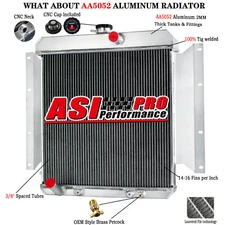4-ROW ALUMINUM RADIATOR for 1961-1969 DODGE D100 SERIES PICKUP TRUCK 5.2L V8 AT