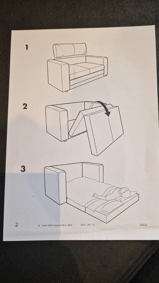 Ikea ASKEBY Compact 2 seater double sofa bed eBay