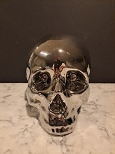 Halloween Skull Chrome Ceramic DecorationGreat For Halloween Party Decor