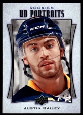 2016-17 Upper Deck UD Portraits . Justin Bailey Buffalo Sabres #P-70