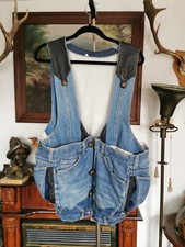 Jeans Weste M Designer Vintage Unikat Boho Hippie Patchwork Handarbeit