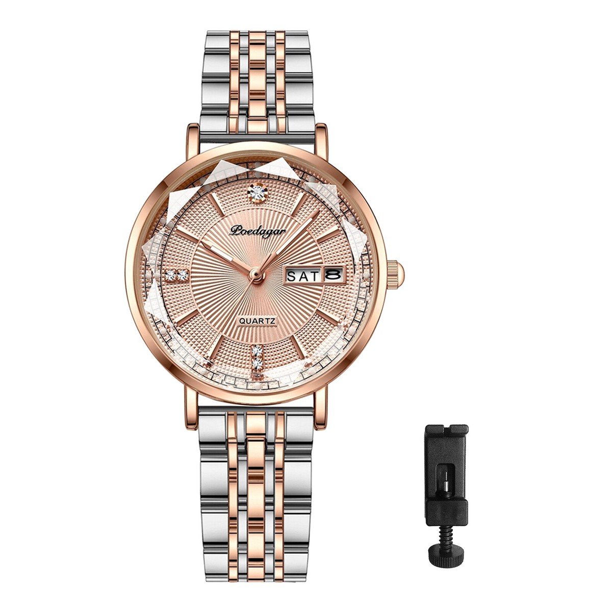 Seiko ladies’ quartz watch, calendar, glow in dark feature Seiko Moon Women main image 4
