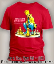 Pro Club Shaka God's Marinate Chessboard Graphic Tee Shirt Big Tall Small Tshirt
