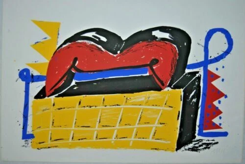 Signierte Markus Lüpertz Kunstdrucke