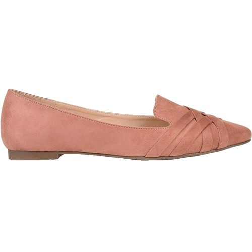 Journee Collection Women's Kenly Slip On Round Toe Loafer, Blush