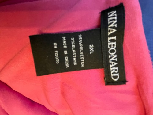 New Size 2XL (24) Nina Leonard Heavily Embellished Sleeveless Heavy Maxi Dress - Picture 10 of 17
