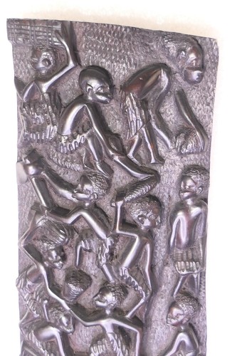 AFRICAN MAKONDE TREE OF LIFE EBONY WOOD SCULPTURE TANZIA MOZAMBIQUE UNITY FAMILY - Picture 2 of 9