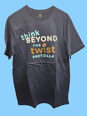 Gildan Softstyle Think Beyond The Twist Pretzilla T-Shirt Med Navy Blue - NEW
