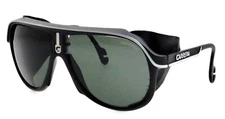 Vintage CARRERA 5544 90 60mm Black Aviator Sunglasses Austria + Side Shields