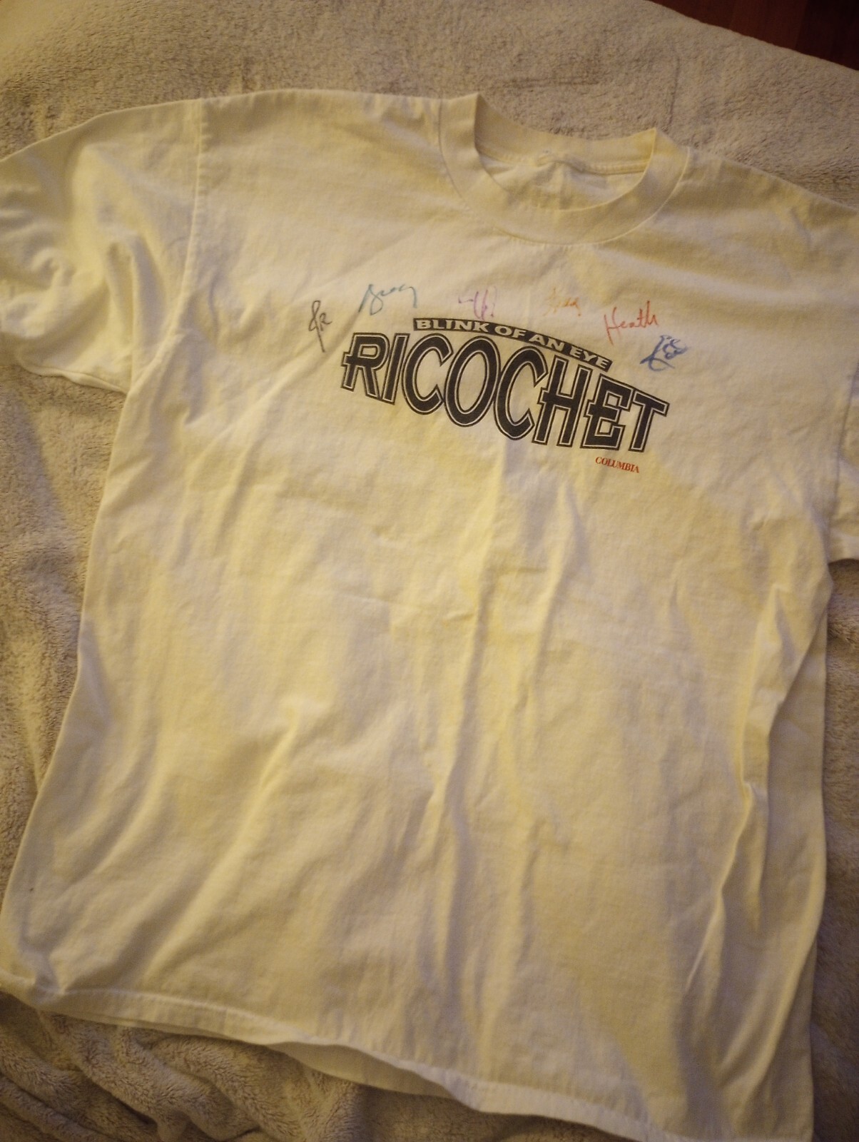 Blink Of An Eye Ricochet Band Tee Signed