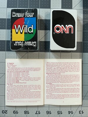 Vintage 1978 UNO Card Game 108 Cards Complete Set in Box