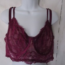 Torrid Curve Bra 2 2X Purple Lace Plus Size Underwire Longline