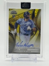 2025 TOPPS CHROME BLACK WILL WAGNER GOLD MINI DIAMOND ROOKIE AUTO /50 BLUE JAYS