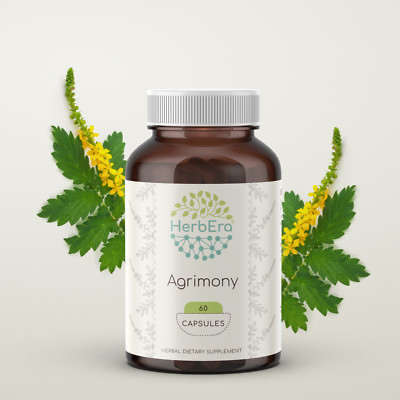 HerbEra Agrimony 60/120 Capsules, 400 mg, (Agrimonia Eupatoria)