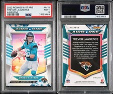 PSA 9 2022 Rookies and Stars Airborne Silver #15 Trevor Lawrence Jaguars POP1