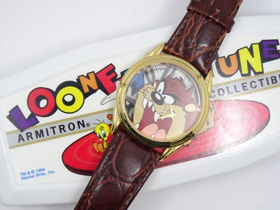 RARE 1995 ARMITRON LOONEY TUNE TASMANIAN DEVIL TAZ WATCH + BOX