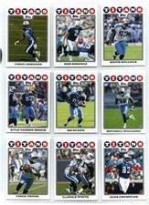 2008 Topps Tennessee Titans Team Set Chris Johnson RC Vince Young White Crumpler