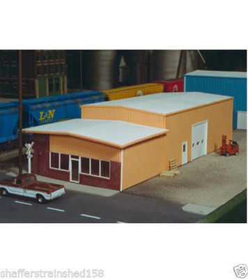 Pikestuff (HO-Scale) #541-0007 Retail Store & Warehouse (New Color- Gray) - NIB